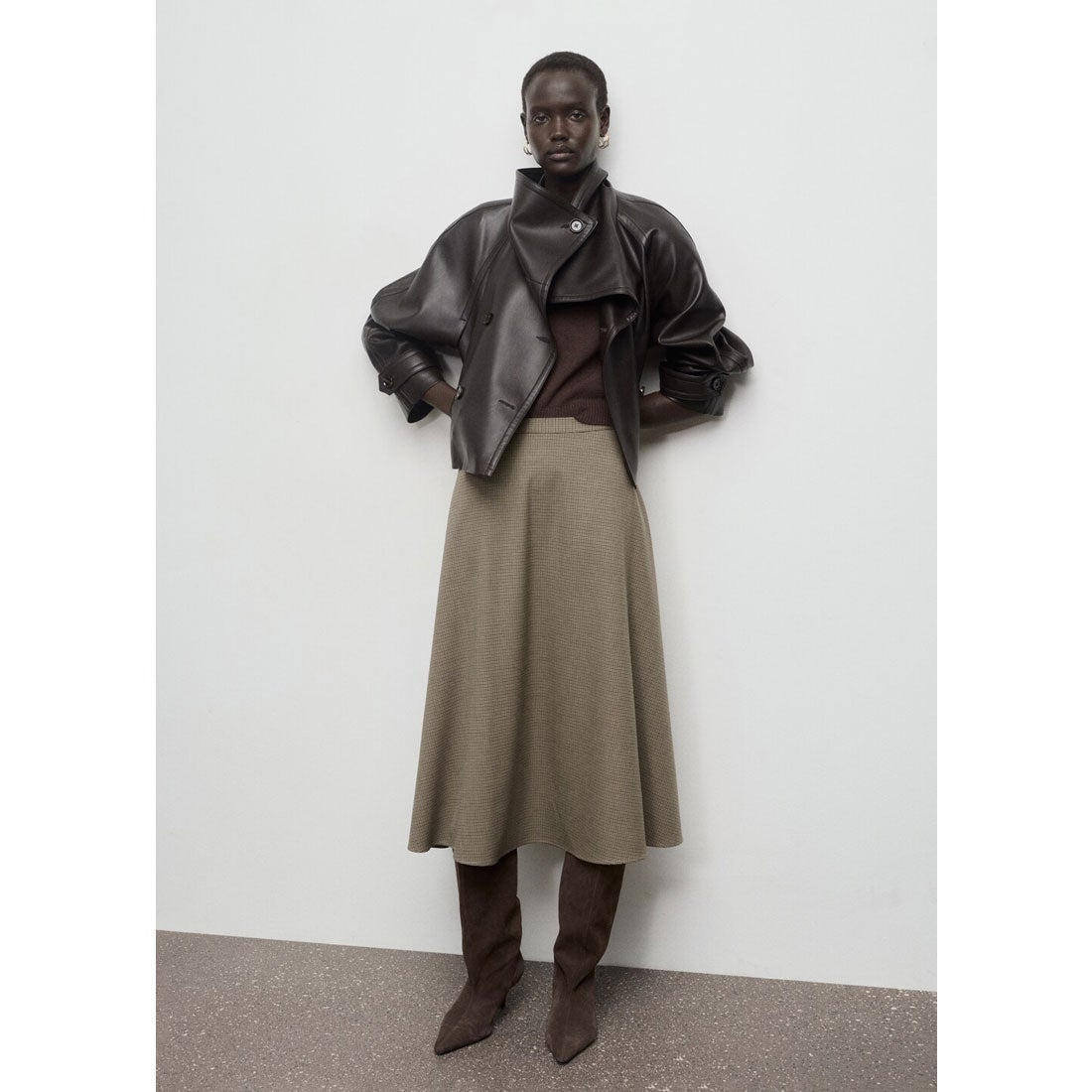 ロングスカート .-- TIANA （ブラウン） -MANGO - マンゴ公式