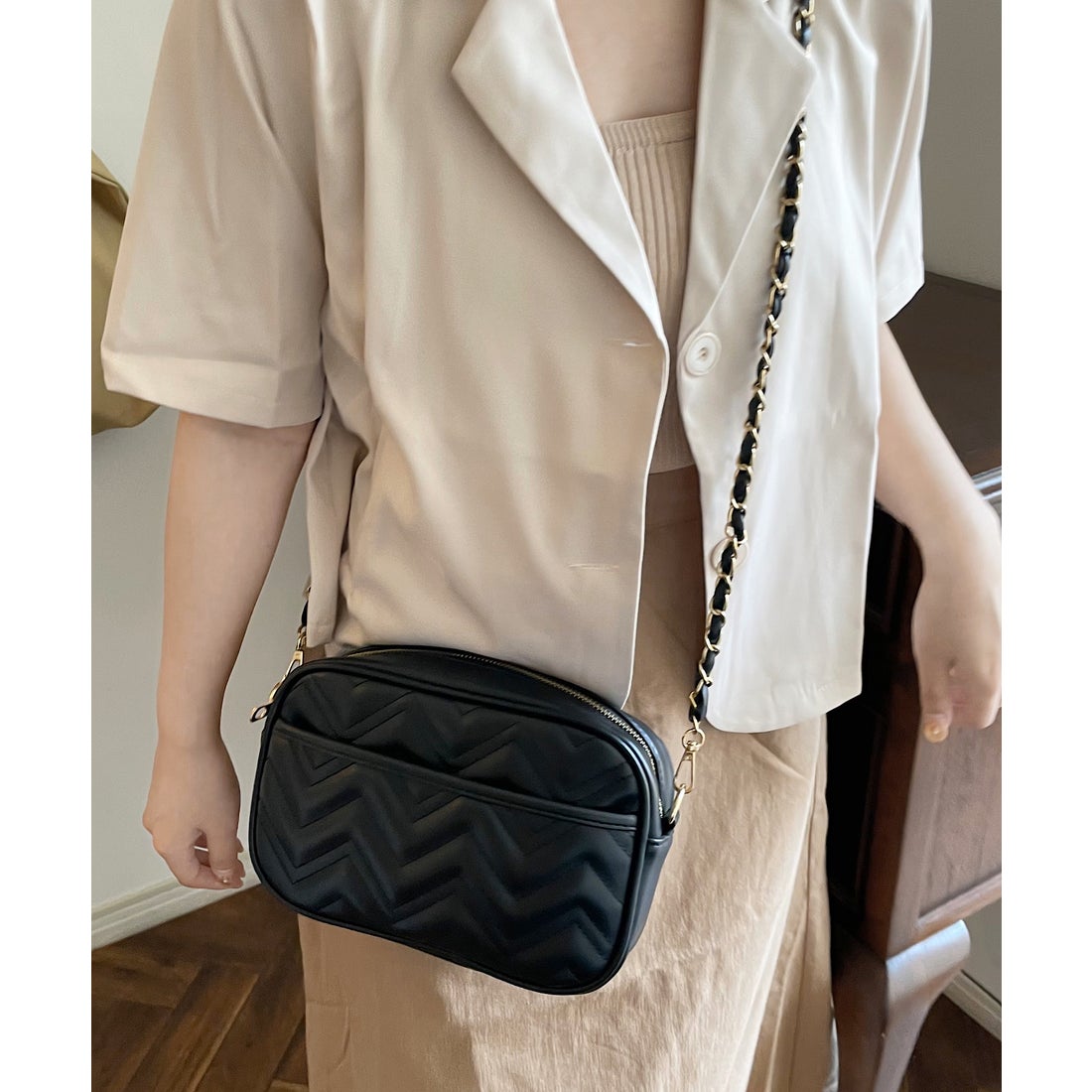 ショップニコニコ ShopNikoNiko キルティングバッグ チェーンバッグ