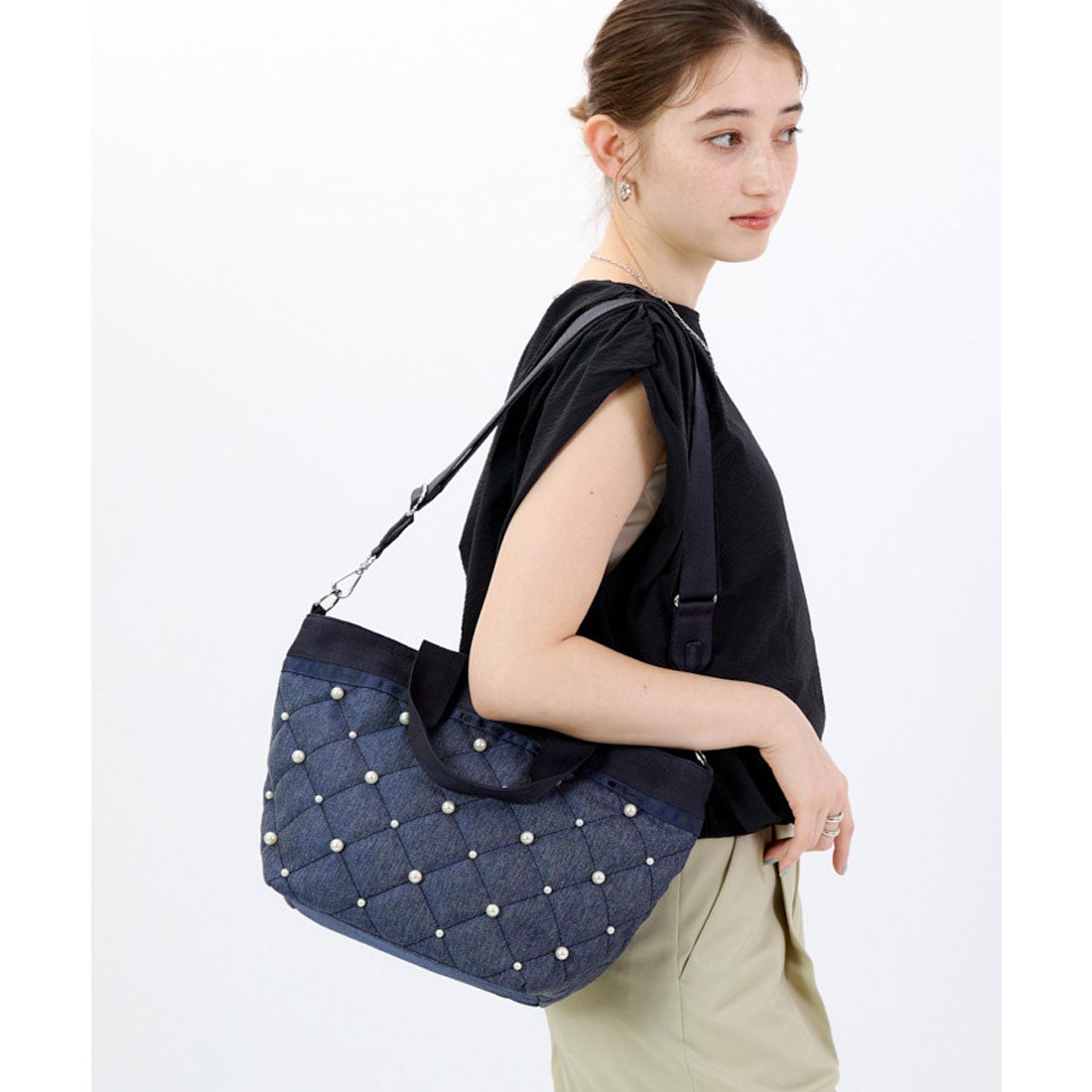 レスポートサック LeSportsac BUCKET TOTE W PEARLS2 （トワイライト