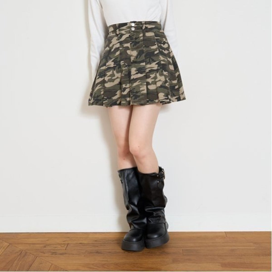 ラブトキシック Lovetoxic 【LTXC】カモフラ柄プリーツスカパン