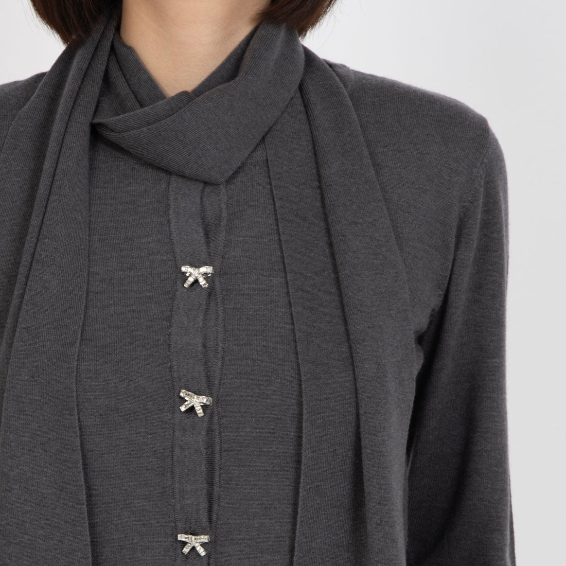 マダム ジョコンダ MADAM JOCONDE ジュエリーボタン ニット