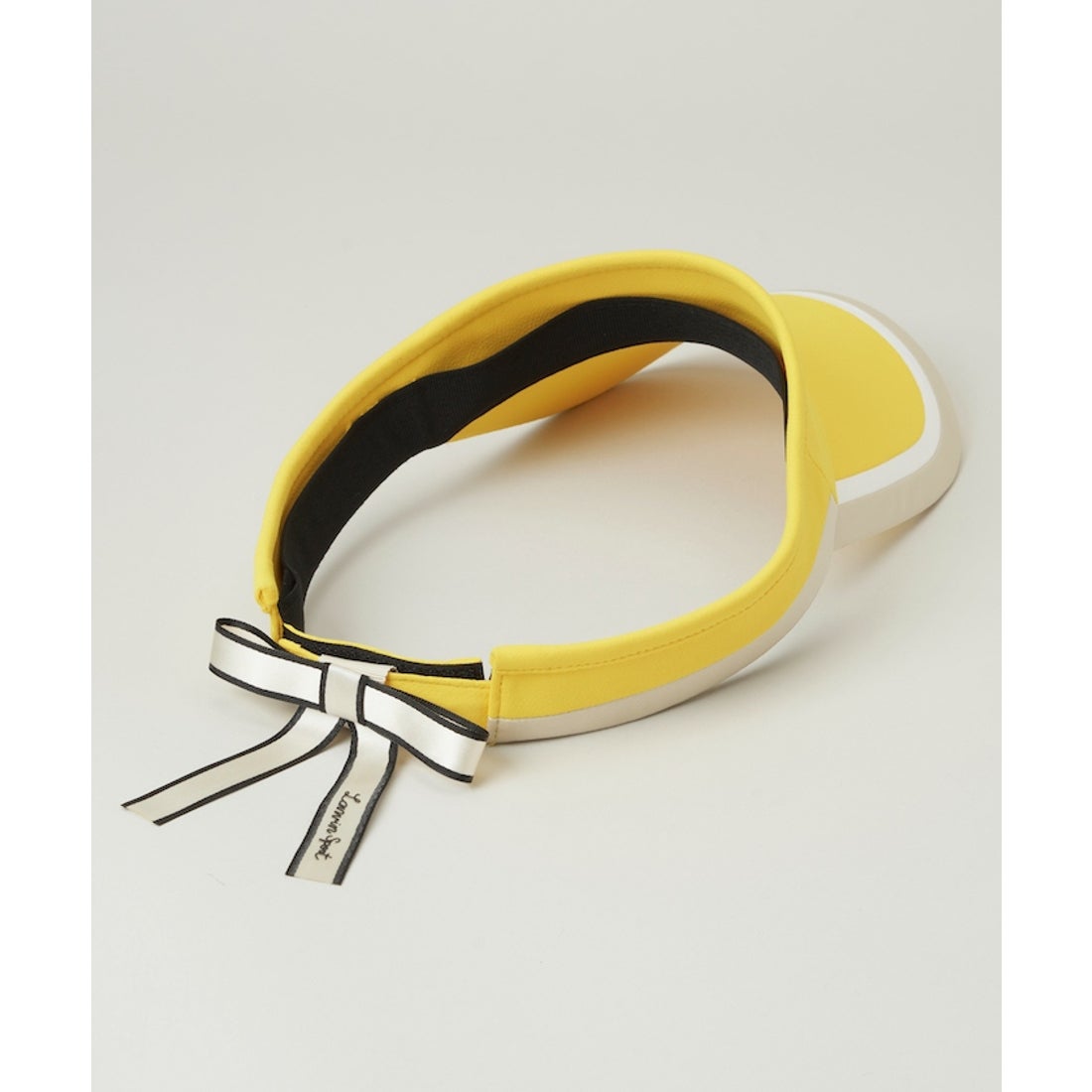 LANVIN SPORT ラインデザインサンバイザー【UV/リボン取り外し可