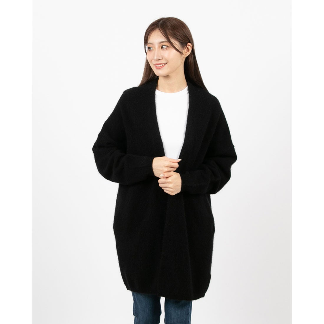 リリーリン LILLY LYNQUE LAMA リラックススタイルカーディガン