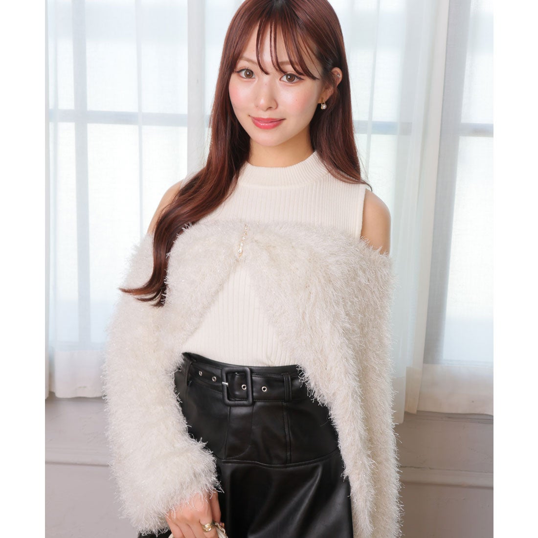 リップサービス LIP SERVICE ミックスフェザーリボンアンサンブル