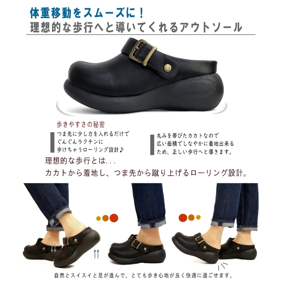 ナッツワールド Nuts world サボサンダル 厚底ウエッジソール 2WAY