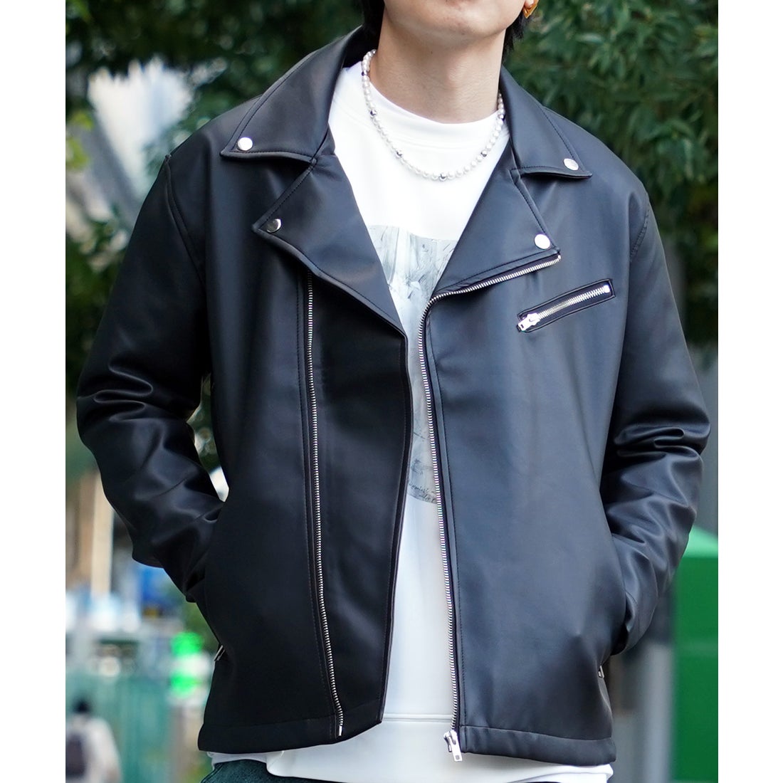 ワンフォークロージング 1111clothing ◇ラムタッチ PUレザー