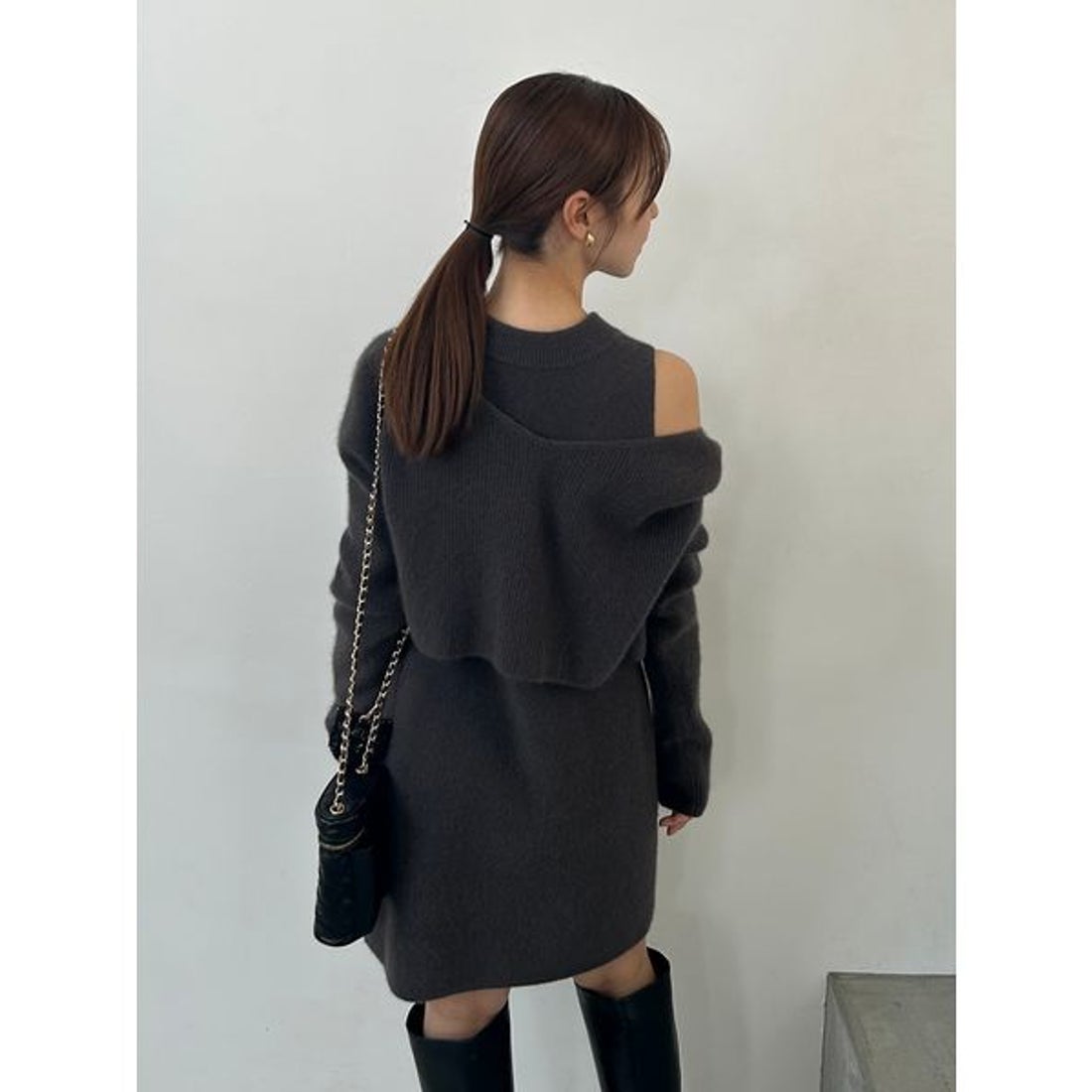 スナイデル SNIDEL ラクーン畦ノースリミニワンピース （PNK