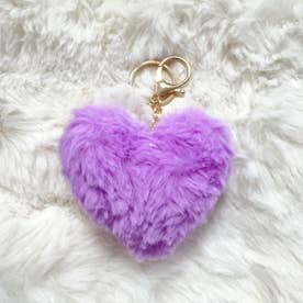 ショッピングゴー shoppinggo ファーチャーム ハート キーホルダー