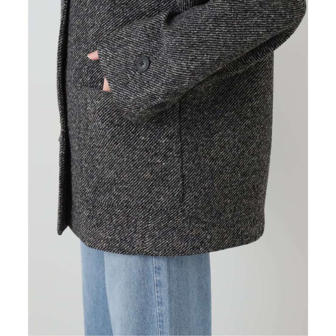 スローブ イエナ SLOBE IENA ツイードボンディングステンカラー