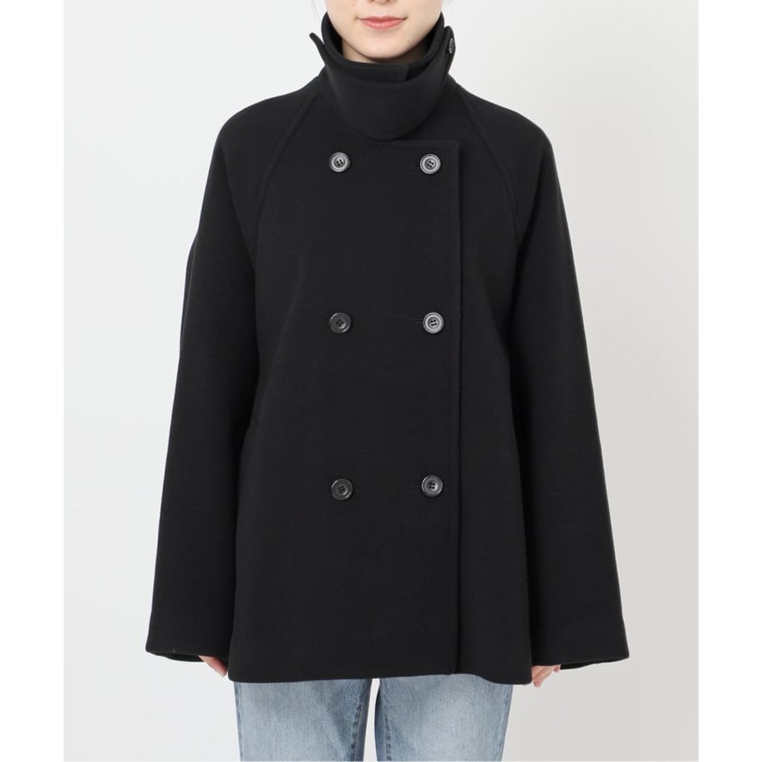 スピック＆スパン Spick & Span S160スタンドカラーショートコート