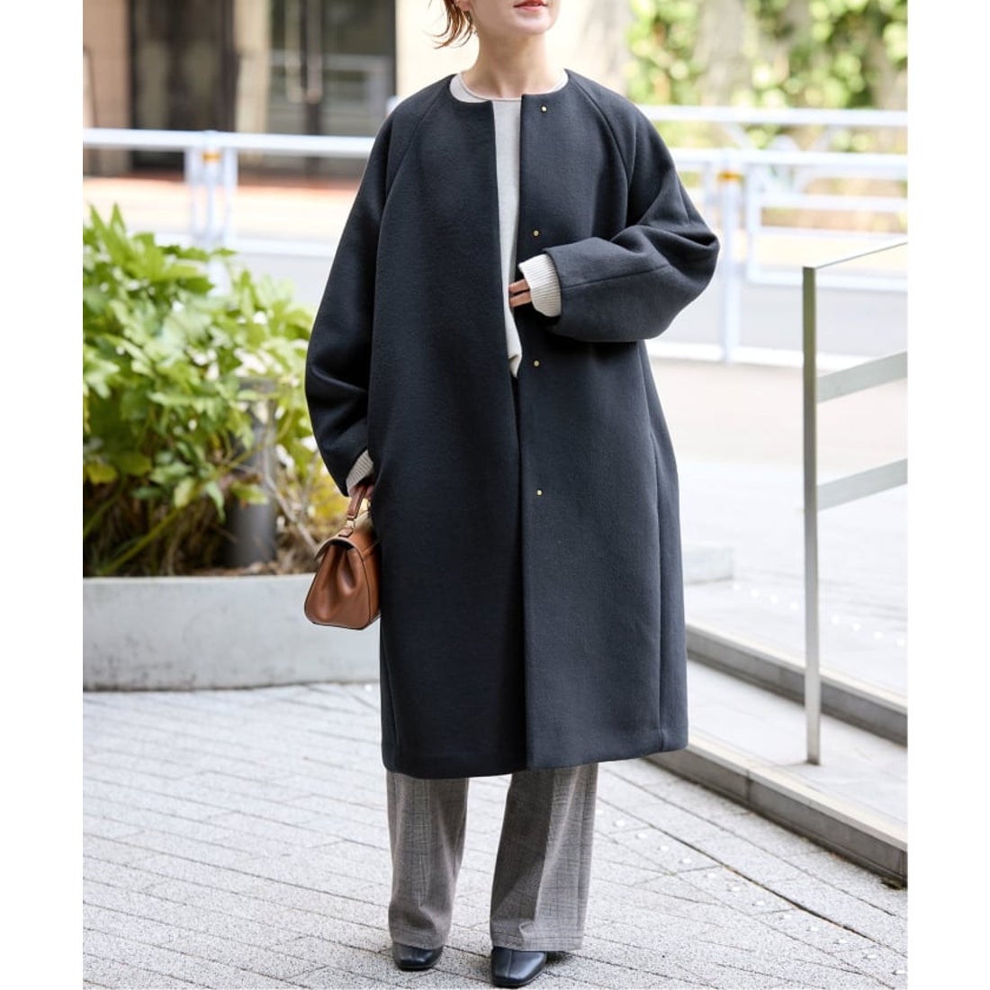 スピック＆スパン Spick & Span S160ビーバーノーカラーコート