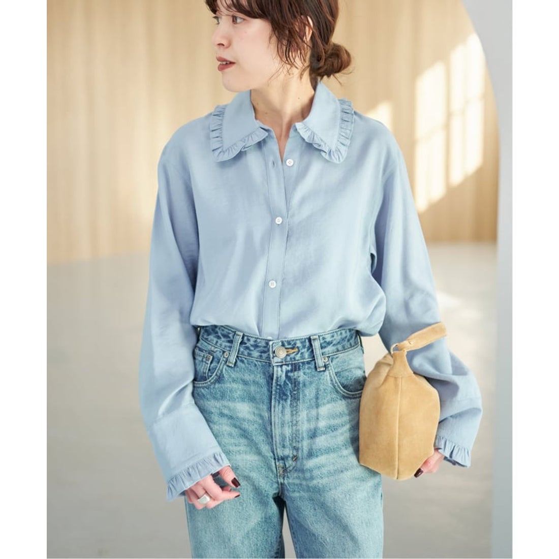 スピック＆スパン Spick & Span 《追加予約》フリルカラーブラウス