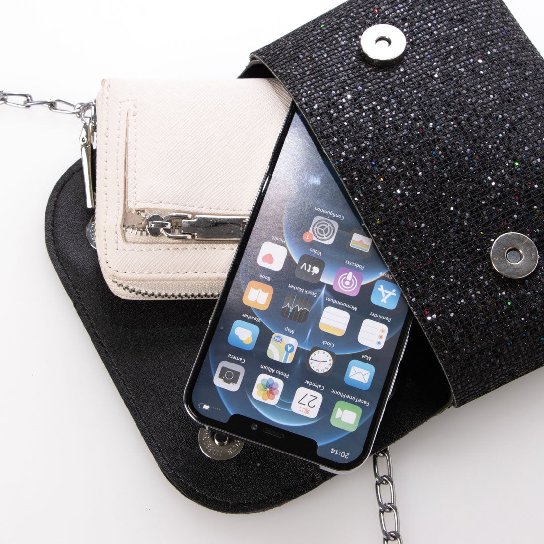 スタイルブロック STYLEBLOCK キラキラグリッターチェーンショルダー