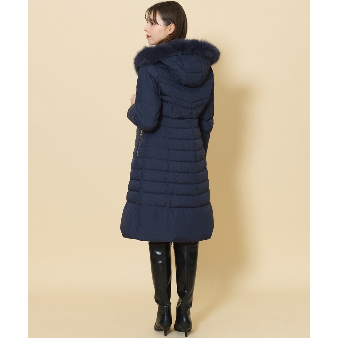 スウィングル SWINGLE FOXファー付エレガンスロングダウンコート