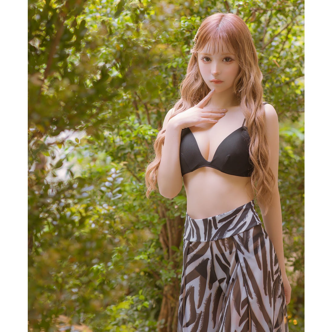 レティカ Retica 水着 2wayゼブラ柄パレオパンツ付き三角ギャルビキニ