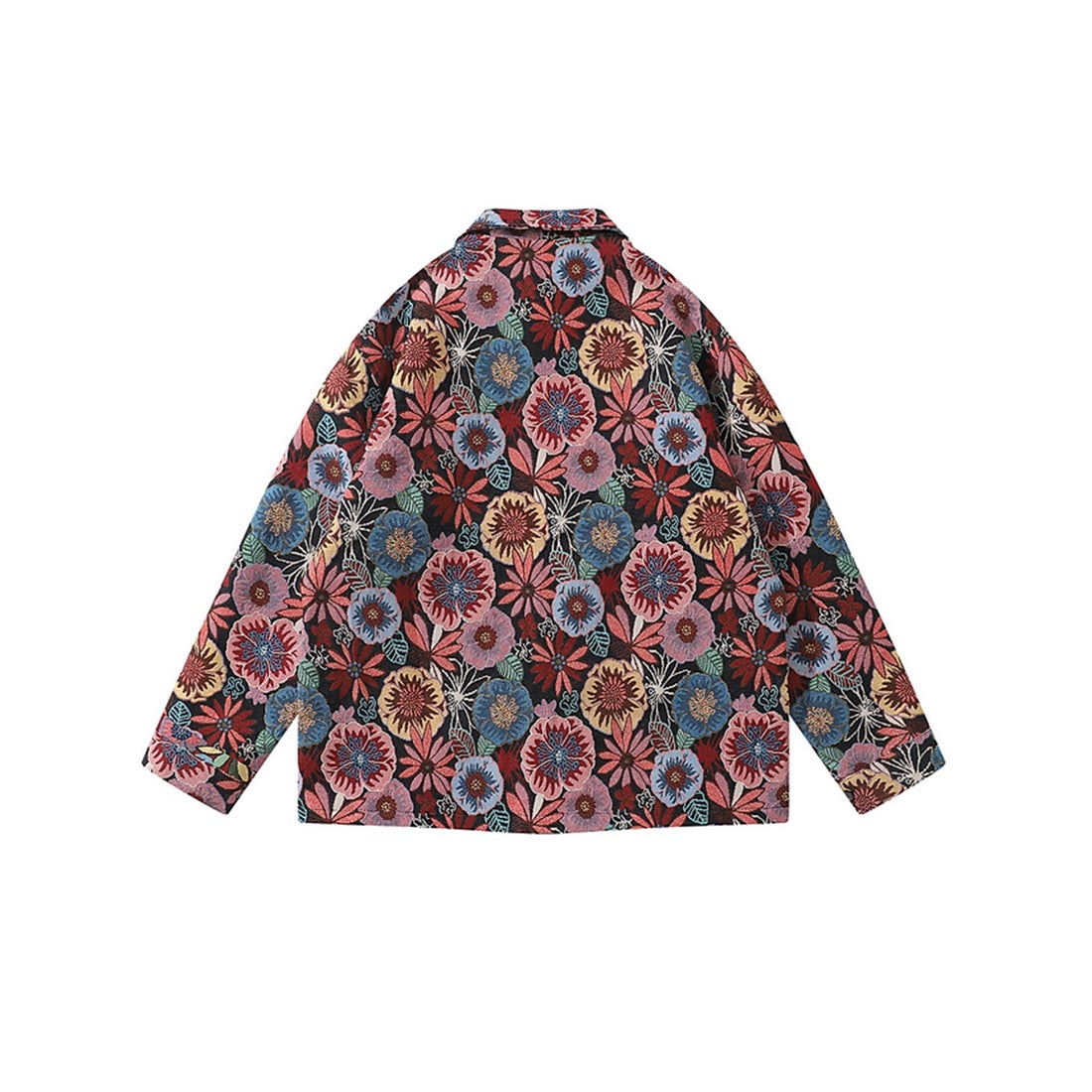 フック HOOK 【HOOK】レトロ調総柄ジャカードコーチジャケット