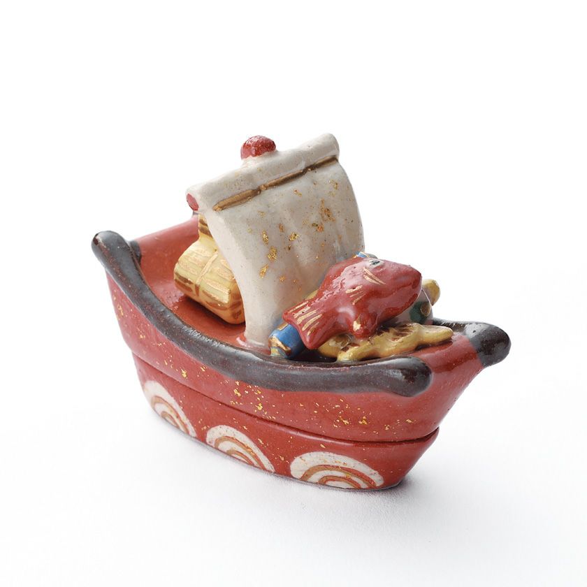 茶道具 香合（こうごう） 季節香合 宝船 吉村 楽入