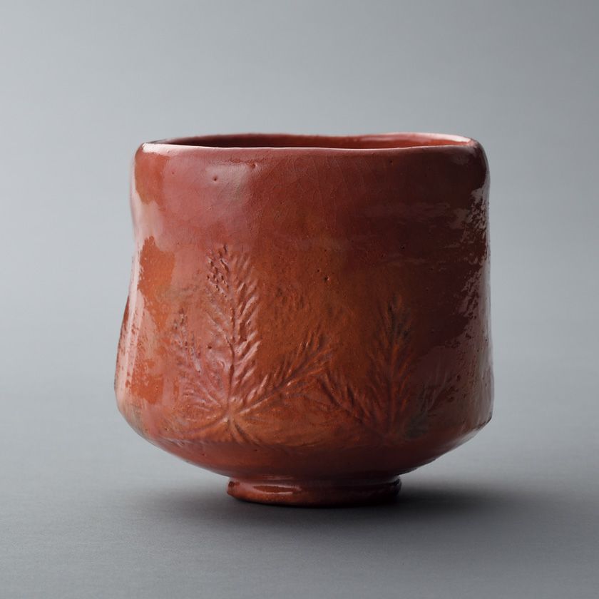 茶道具 楽茶碗（らくちゃわん） 茶碗 赤楽 了入 おしほ写 吉村 楽入