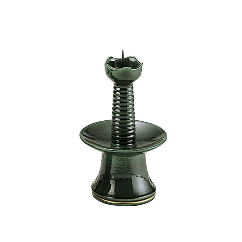 茶道具 夜咄（よばなし）道具 膳燭 青楽 松楽窯