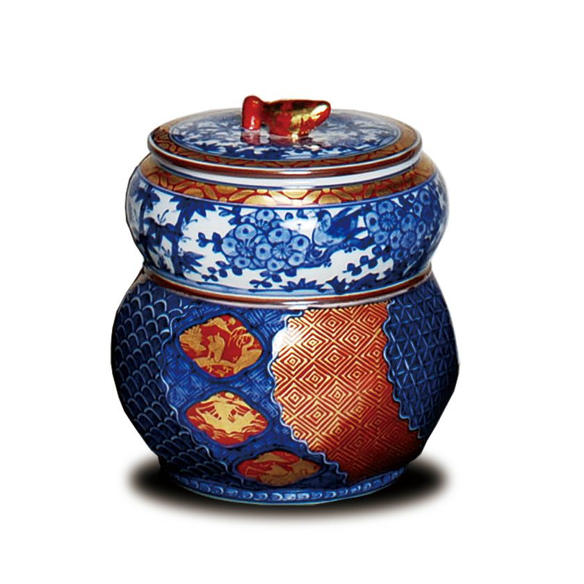 茶道具 水指（水差・みずさし） 水指 金襴手 瓢形 捻 高野 昭阿弥