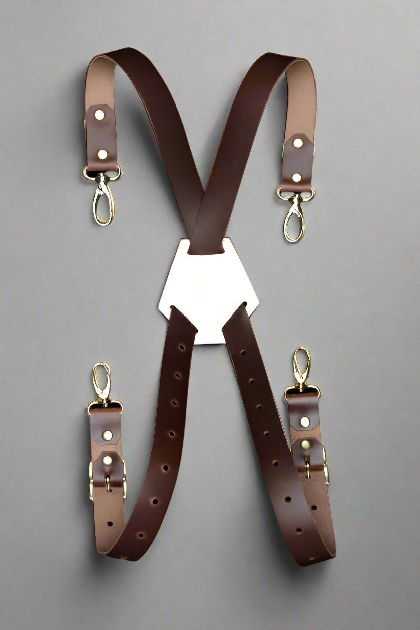 Leather X-Back Straps - 6 Options - Search and Rescue Denim Co.