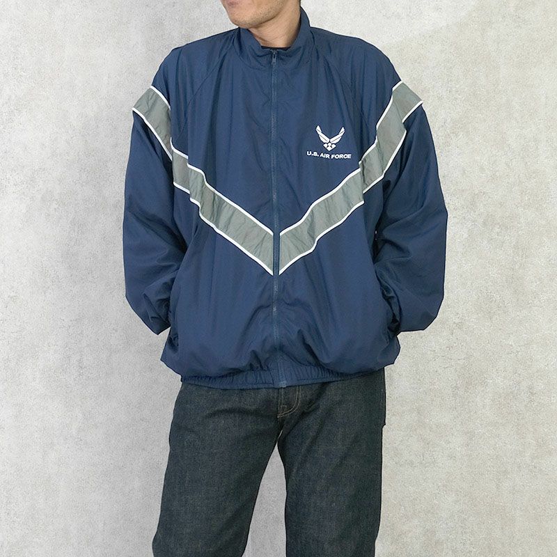 米軍 AIR FORCE PTU トレーニングジャケット ポリエステル ネイビー