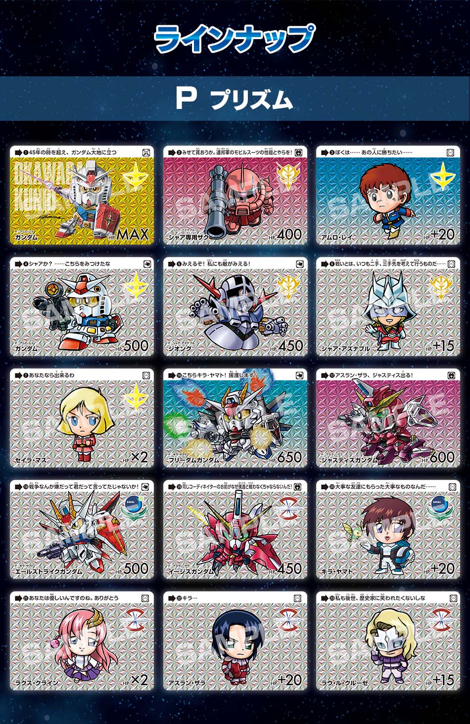 カードダスドットコム 公式サイト | 商品情報 - カードダス ガンダム