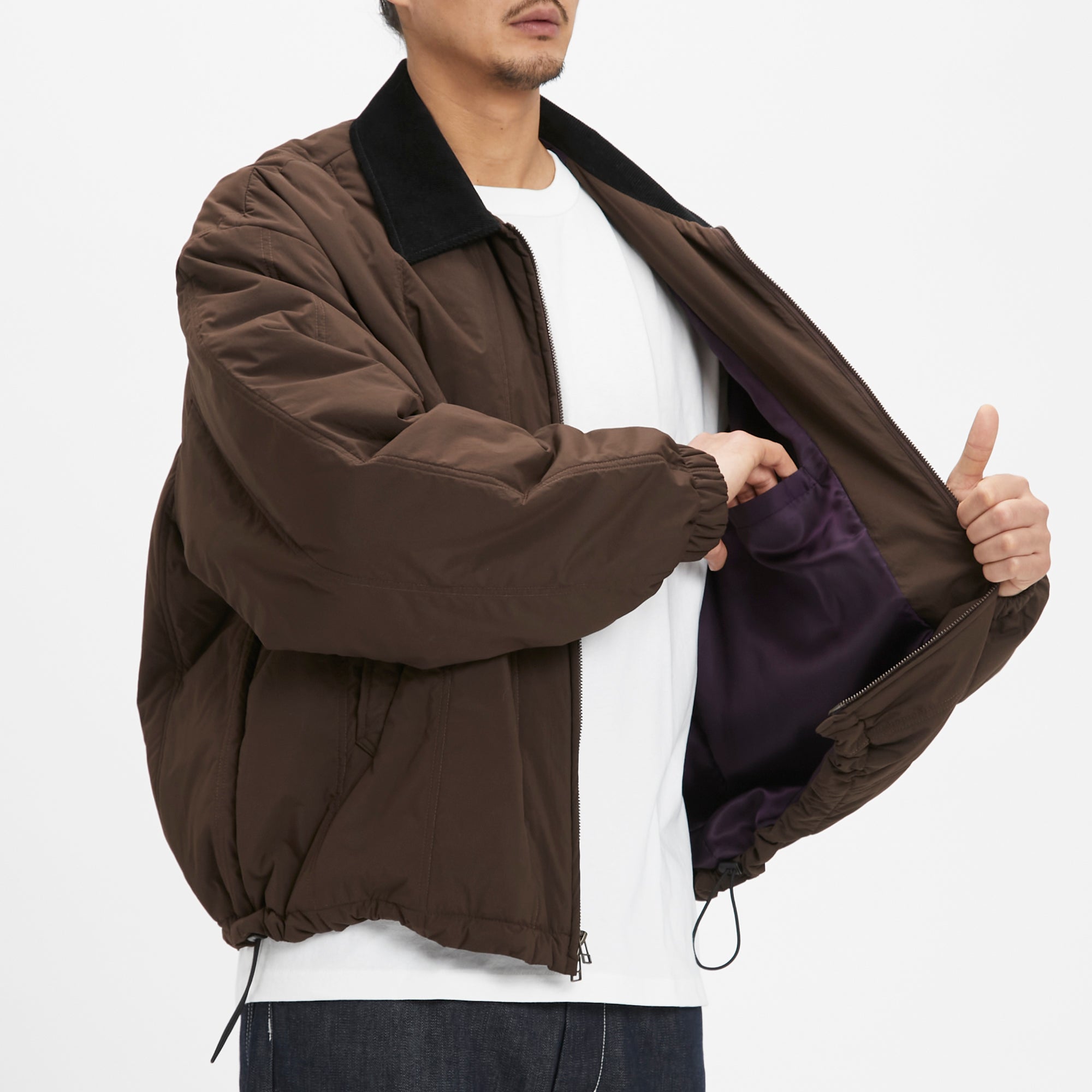 Field Jacket - Brown Quilted Recycled Nylon WR – s.k. manor hill