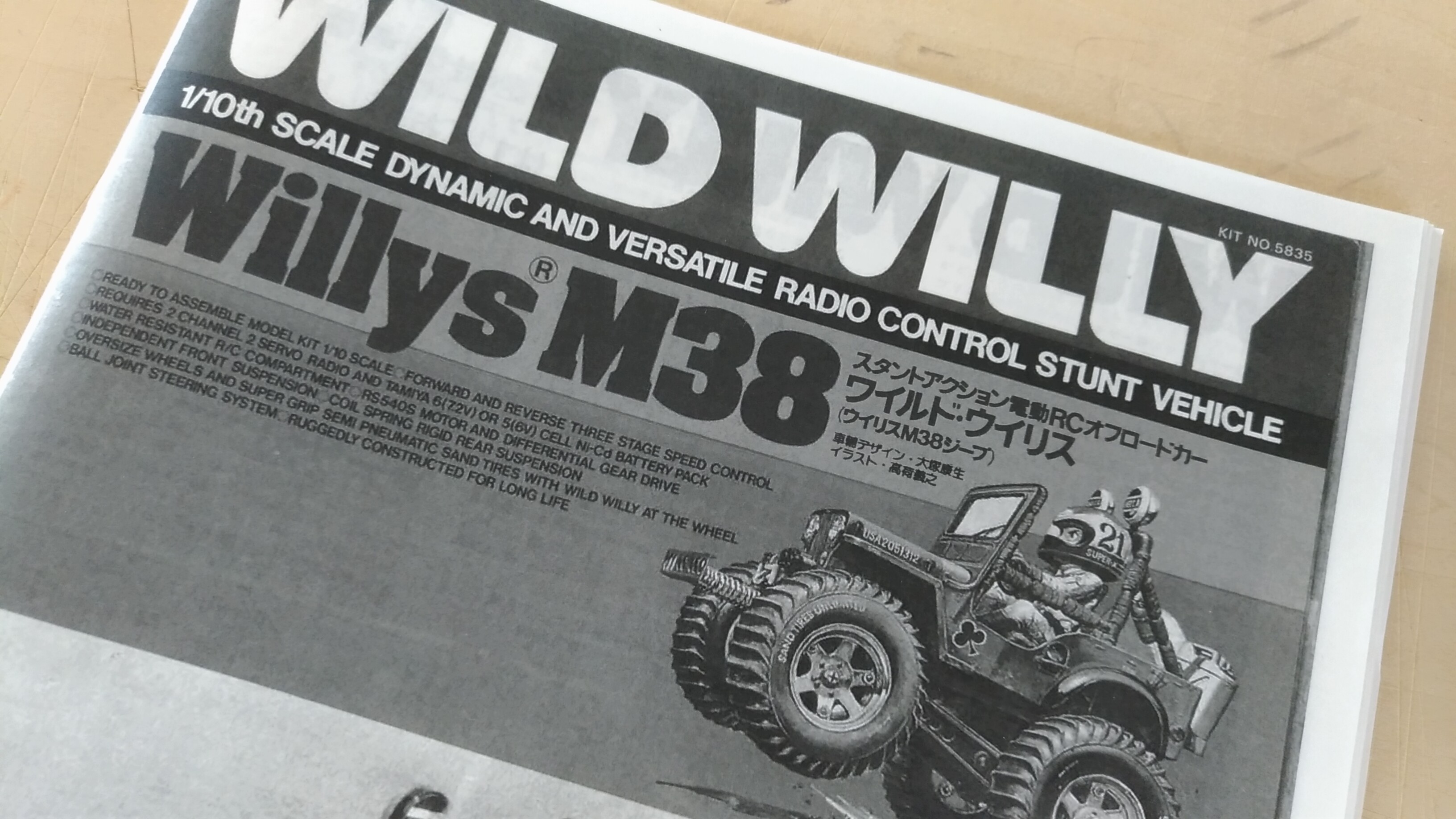 58035 ワイルドウイリス 組立説明書がやってきた。
