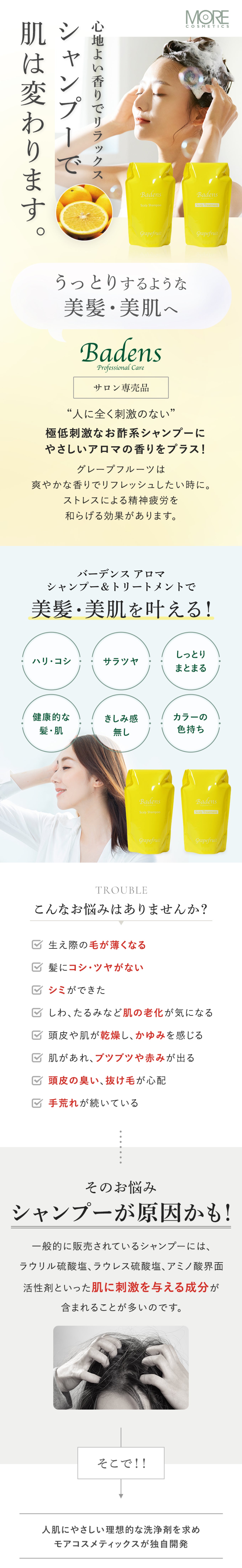 バーデンス アロマ トリートメント グレープフルーツ 詰替 500g – モア