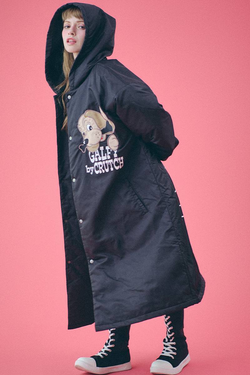 GALFY (ガルフィー) 立ちんぼテレクラコート BLACK / ロック