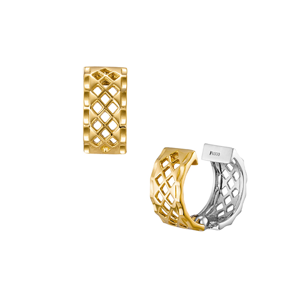 プラチナ/K18イエローゴールド ピアリング（リバーシブル） | 高品質