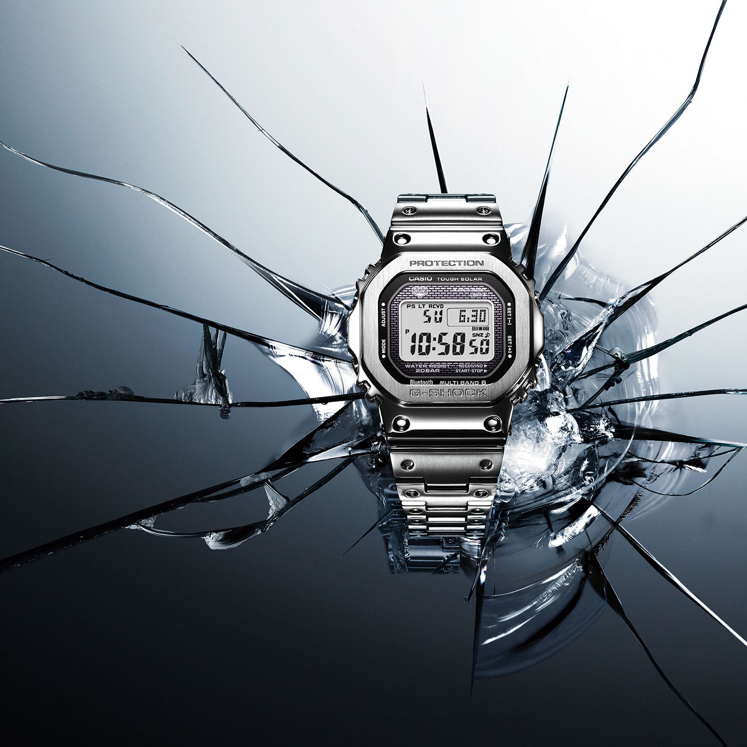 Gショック】フルメタル / スマートフォンリンク&電波ソーラー / GMW