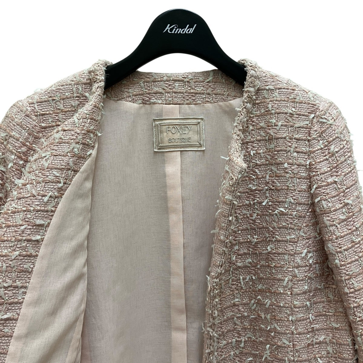 FOXEY(フォクシー) ファンシーツイードノーカラージャケット43285