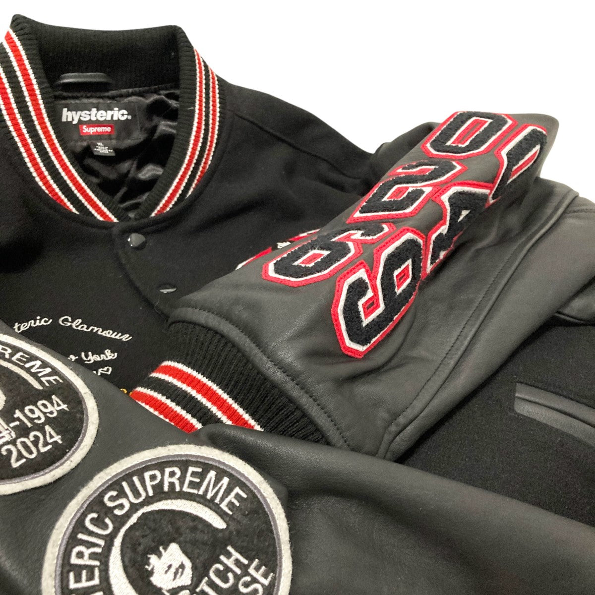 Supreme×Hysteric Glamour Varsity Jacketスタジャン ブラック サイズ