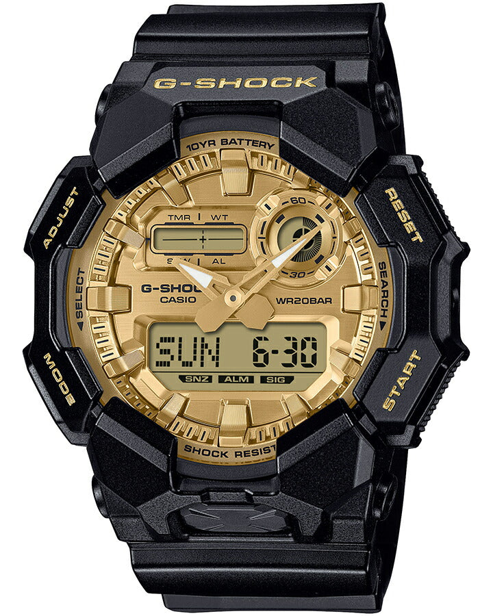 G-SHOCK ブラック&ゴールド 10年バッテリー ビッグケース GD-010GB