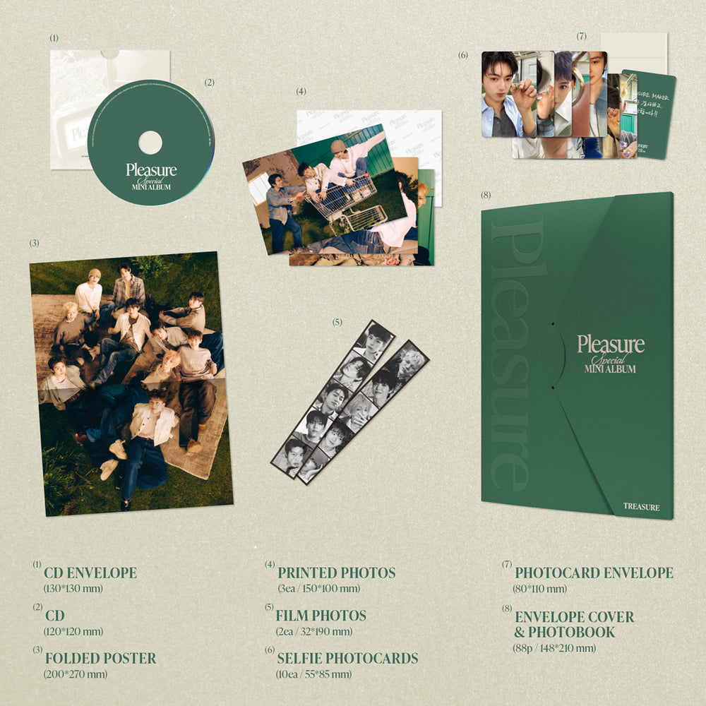 韓国盤】TREASURE SPECIAL MINI ALBUM [PLEASURE] [GREEN VER.] – YGEX