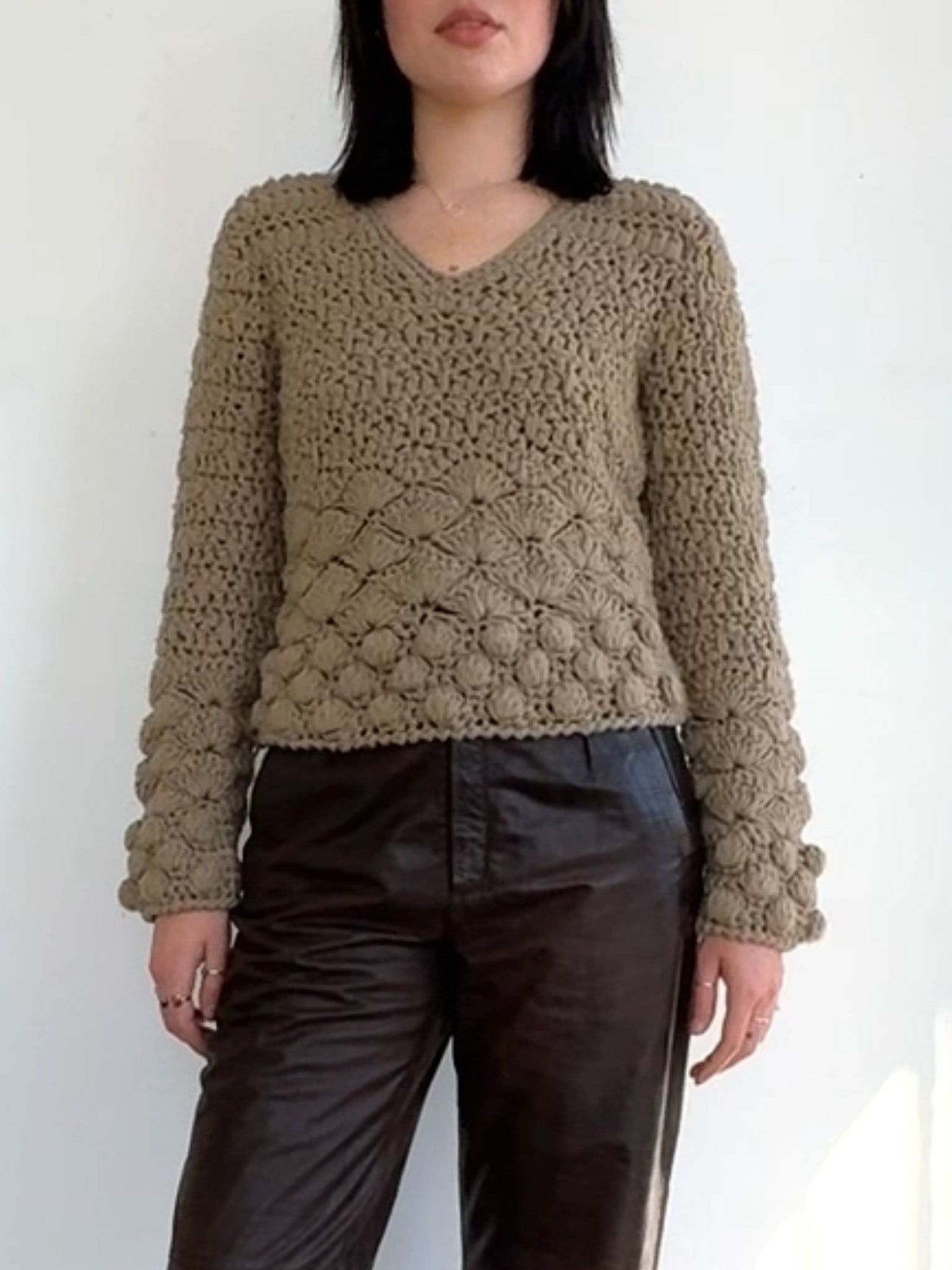 Vintage Giorgia Armani Porcini Handknit Sweater Banshee