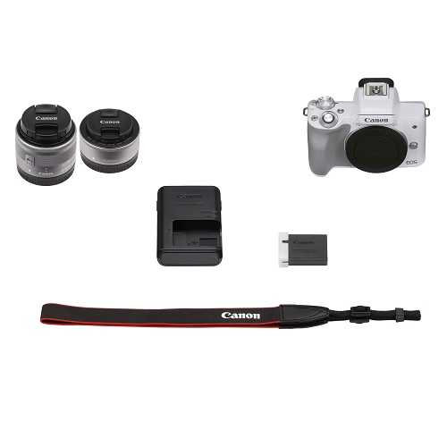 キヤノン EOS Kiss M2 ダブルレンズキット ホワイト | ミラーレス一眼
