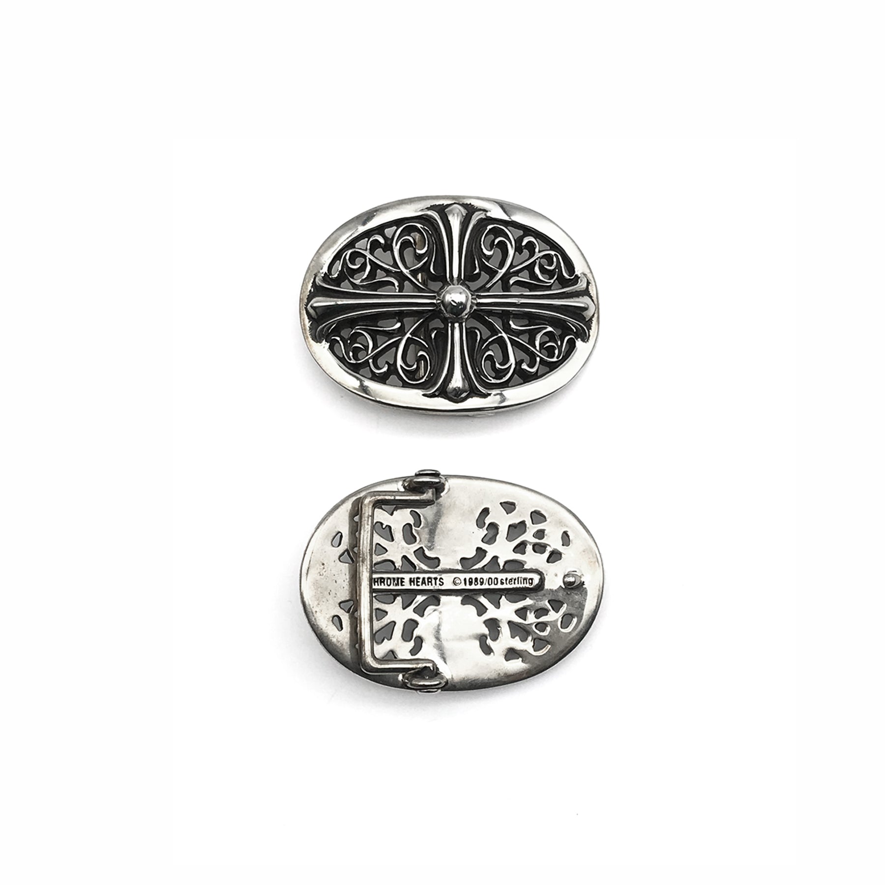 Chrome Hearts 925 Silver Vine Cross Belt Buckle - SRM – SHENGLI