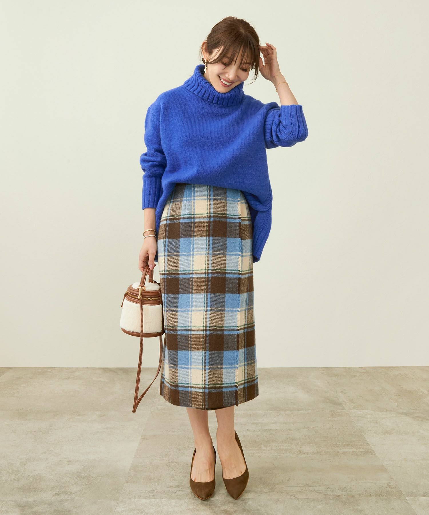 チェック ラップ スカート Liala×PG 全5色｜lpg641-1518【6】 - タイト