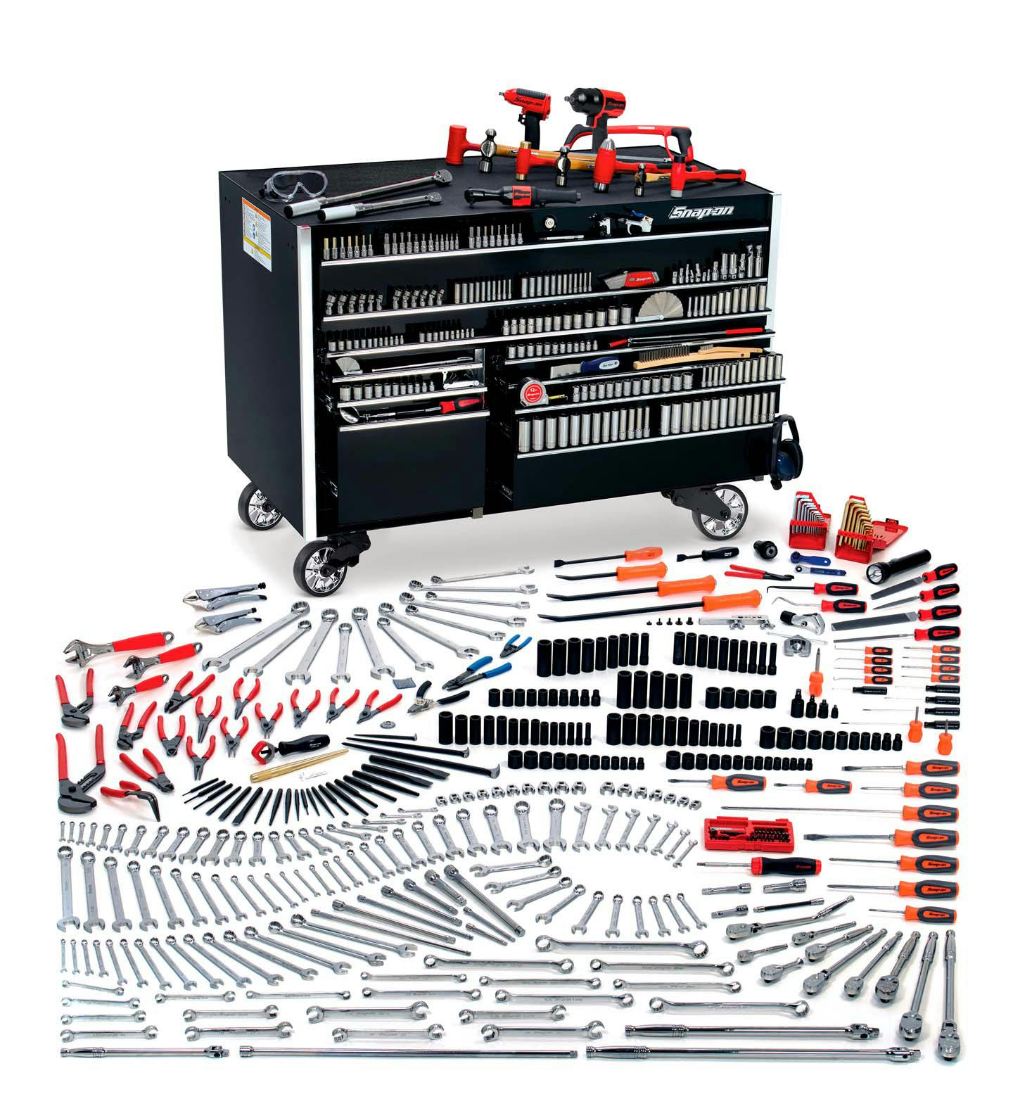 Complete U.S. Set 6, black over yellow foam - Snap-on Industrial