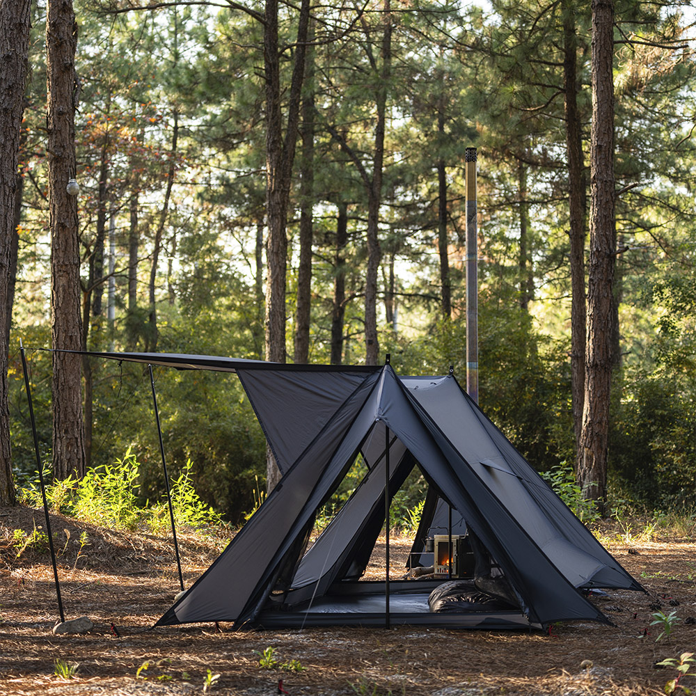 STOVEHUT 20 超軽量 パップテント | 前室あり 軍幕テント煙突穴付き