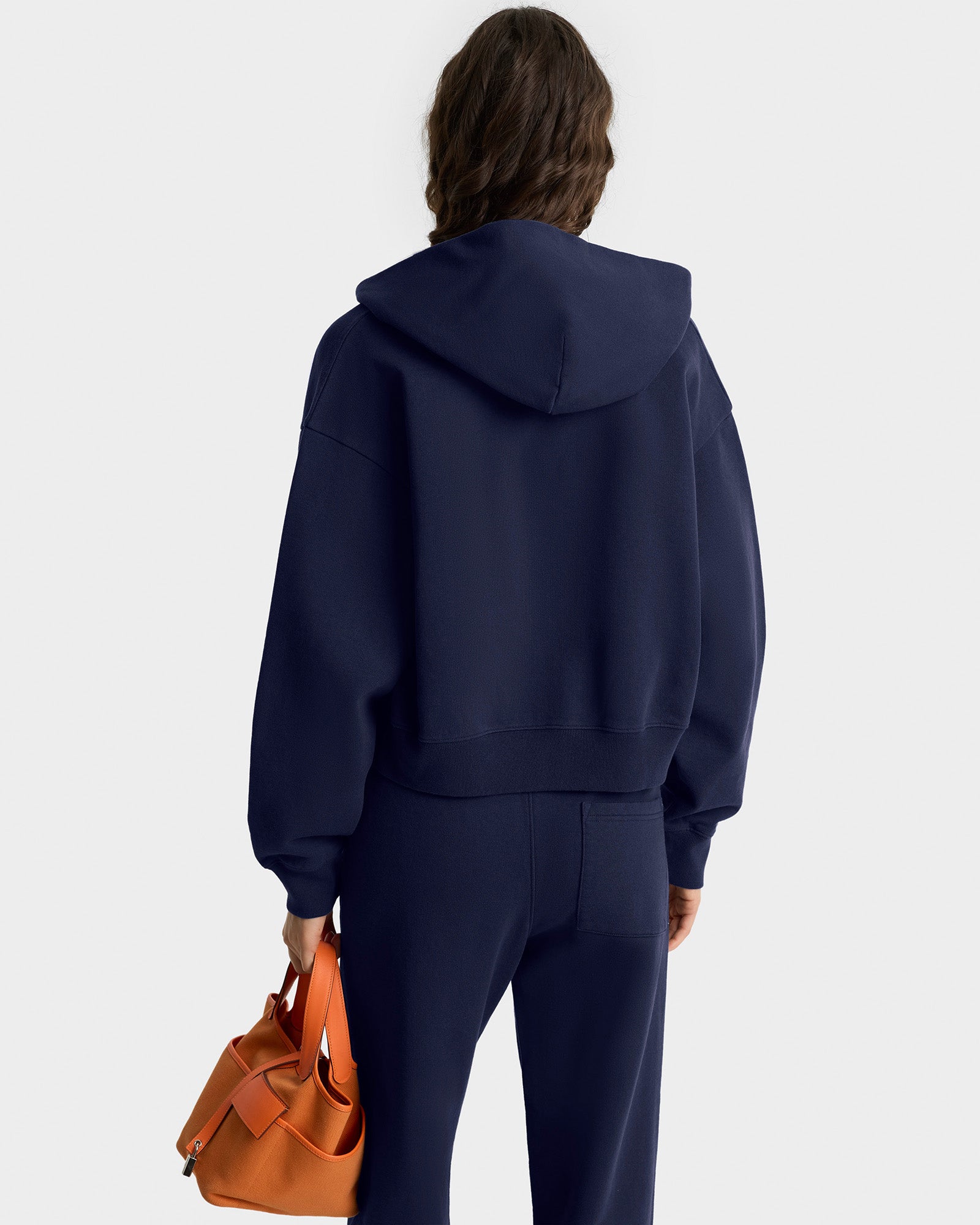 NY Tennis Club Cropped Zip Hoodie - Navy – Sporty & Rich