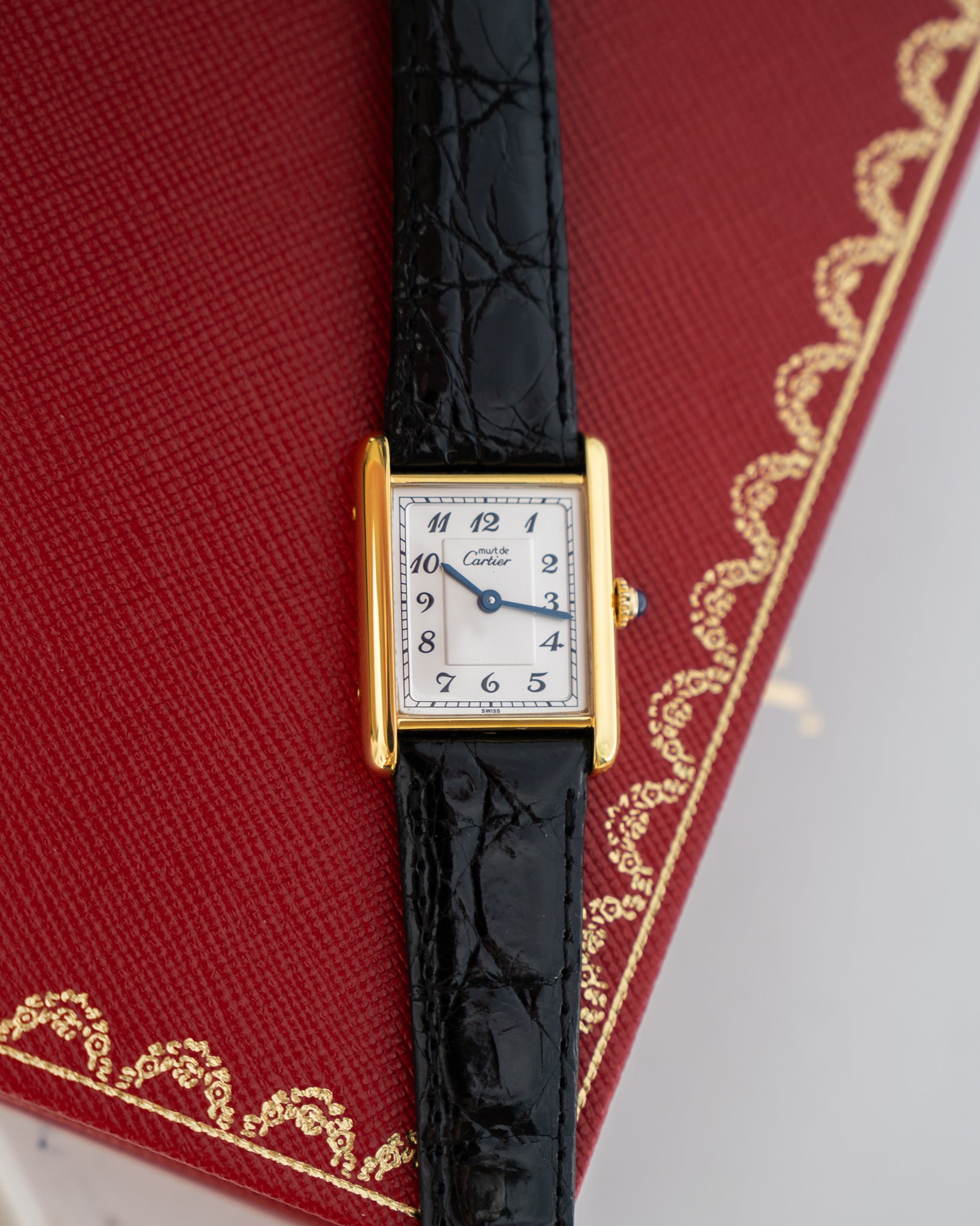 マスト ドゥ カルティエ タンク LM - ブレゲ数字 ホワイト ダイヤル