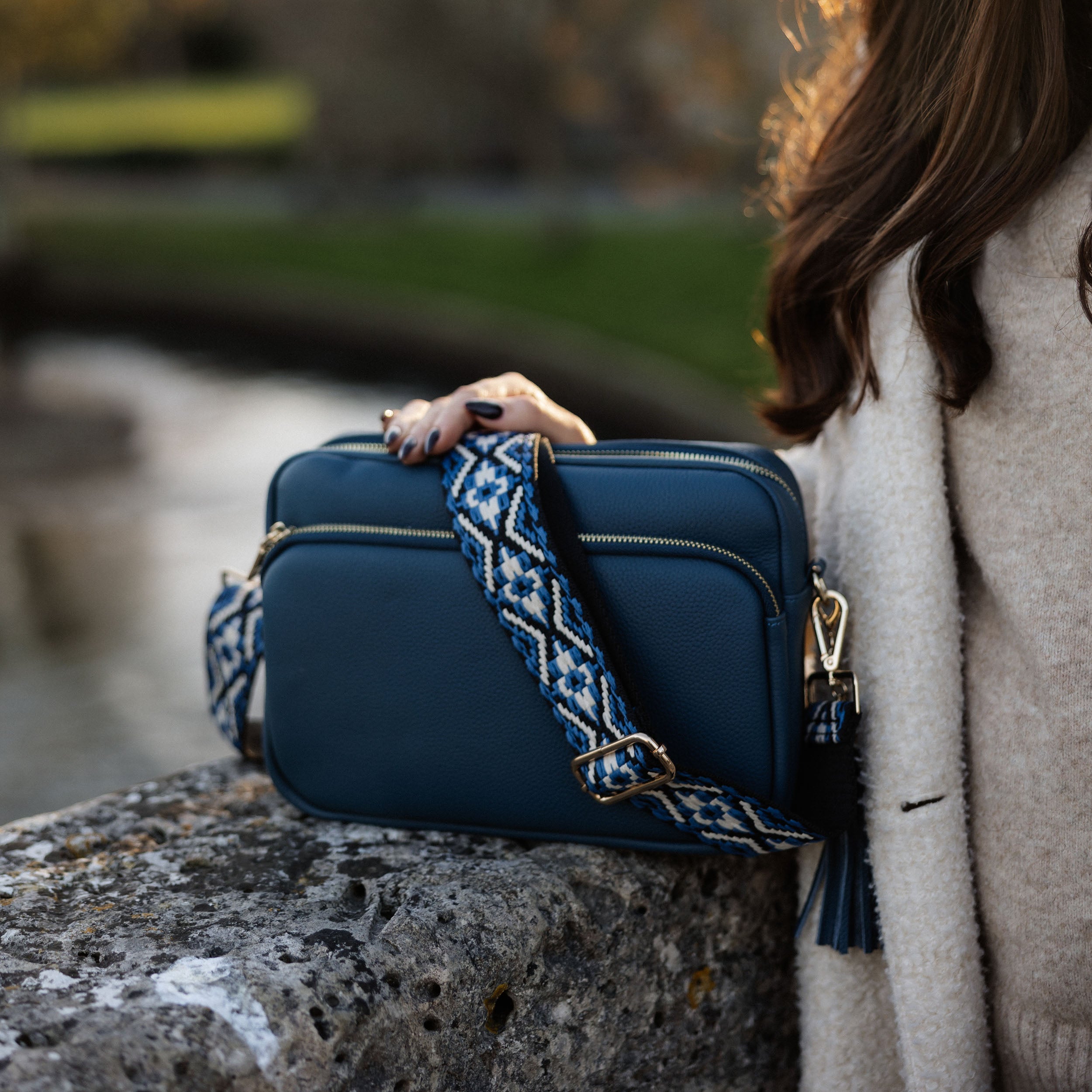 Large Shoulder Bag - Denim - Downton XL by Swoon London - Swoon London