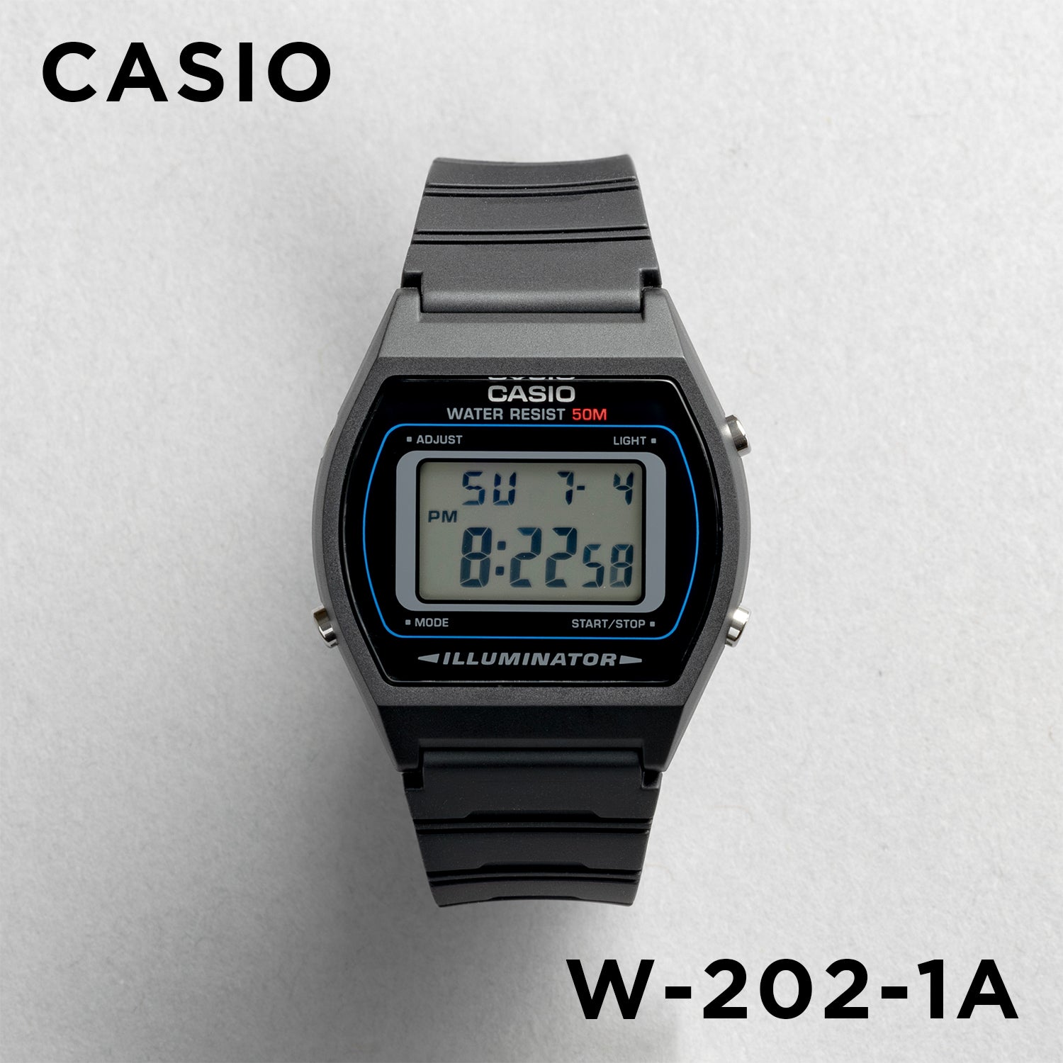CASIO カシオ W-202-1A メンズ 腕時計 5気圧防水 10年保証