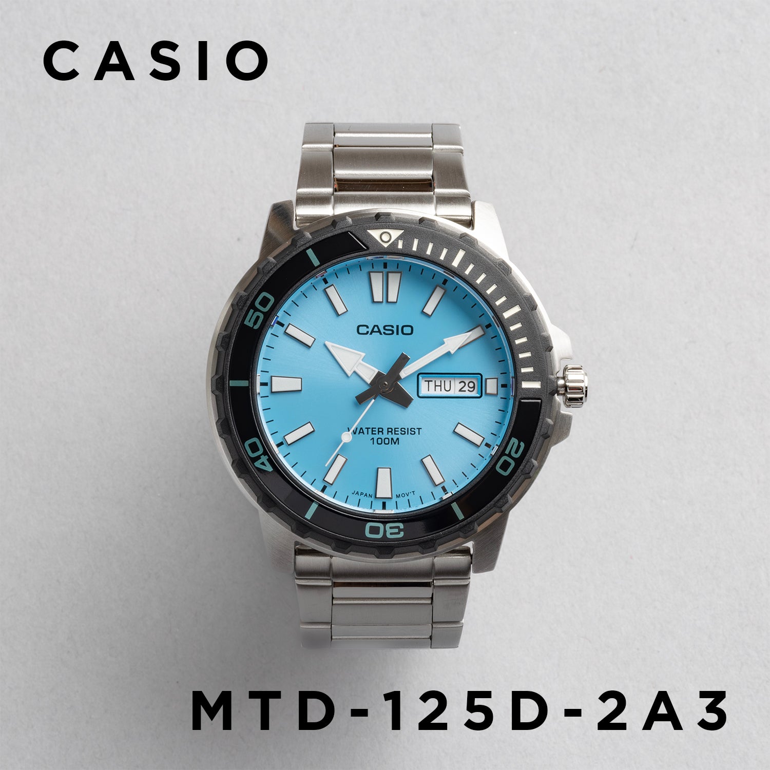 CASIO カシオ MTD-125D メンズ 腕時計 10気圧防水 10年保証