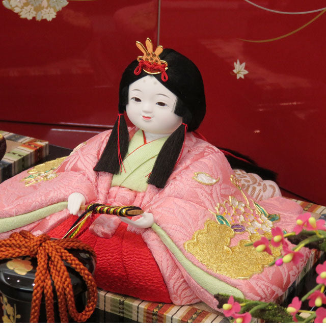 久一 京極雛 本金手書き金彩 薄紫桃 – スガ人形店