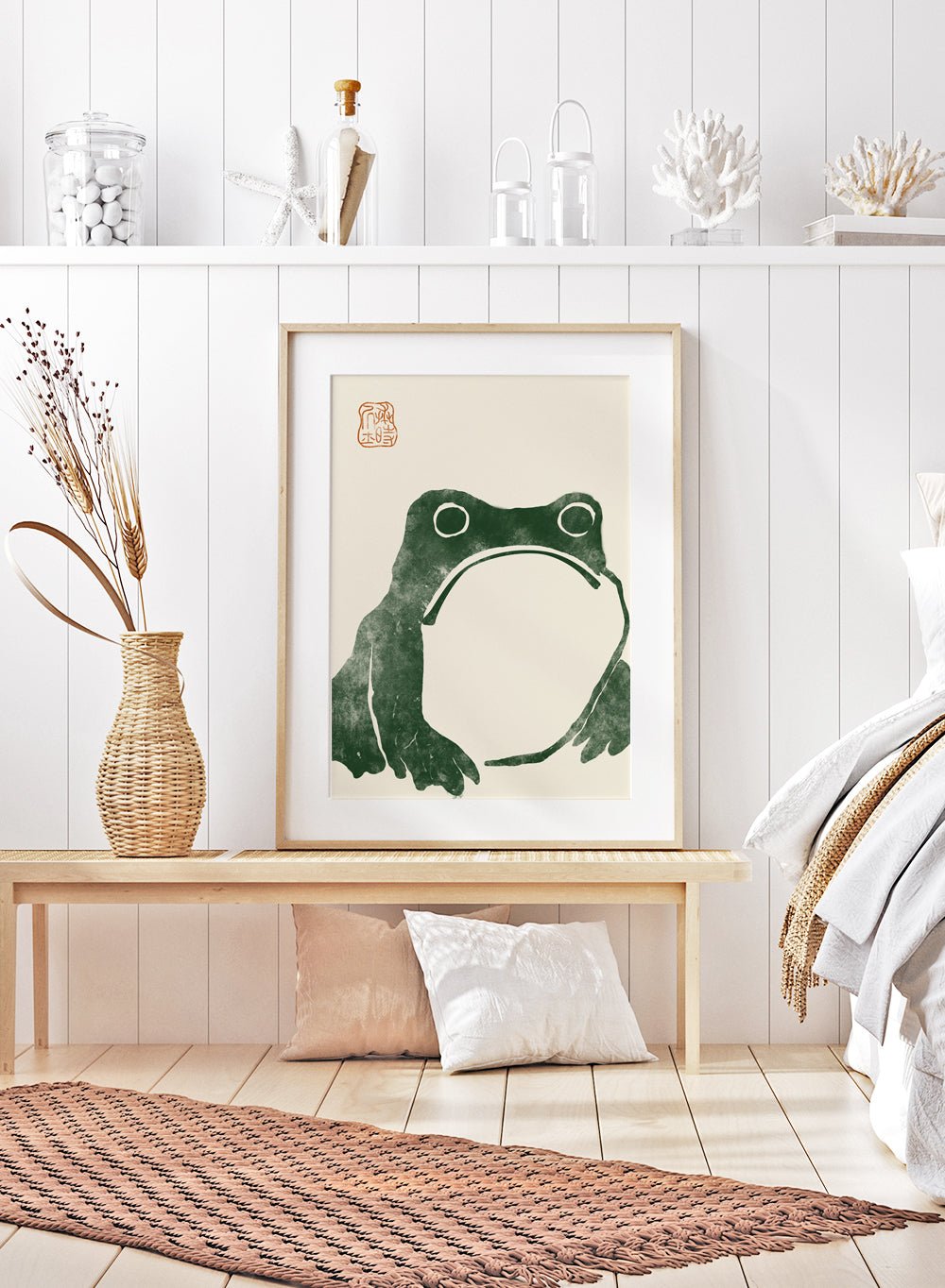 Japanese Frog Matsumoto Hoji 松本奉時 Toad Woodblock Art Print